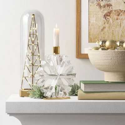 11.75" Battery Operated Lit Christmas Tree Decorative Cloche - Wondershop™ 3 11.75" Battery Operated Lit Christmas Tree Decorative Cloche - Wondershop™