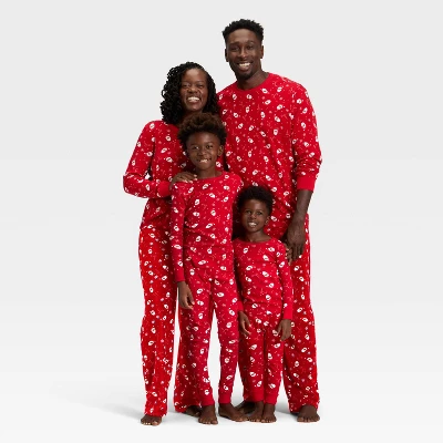 Women's Santa Print Ribbed Long Sleeve Holiday Matching Family Pajama Shirt - Wondershop™ Red 5 Women's Santa Print Ribbed Long Sleeve Holiday Matching Family Pajama Shirt - Wondershop™ Red - Image 3