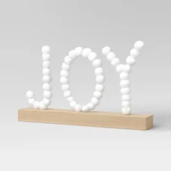 7.75" Battery Operated LED Lit 'JOY' Pom Pom Tabletop Decorative Sign - Wondershop™ -Wondershop GUEST 1922a766 e64c 439c 9c2e dc4e273d180e