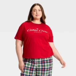 Women's "Cabin Crew" Short Sleeve Holiday Matching Family Pajama Shirt - Wondershop™ Red 11 Women's "Cabin Crew" Short Sleeve Holiday Matching Family Pajama Shirt - Wondershop™ Red -Wondershop GUEST 1ba46f95 96f0 45df 9eb4 4d4f4d036da5