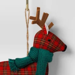 Christmas Fabric Deer Ornament Red Plaid - Wondershop™ -Wondershop GUEST 22b71528 10a0 4de8 9497 ca4cd3d4735a
