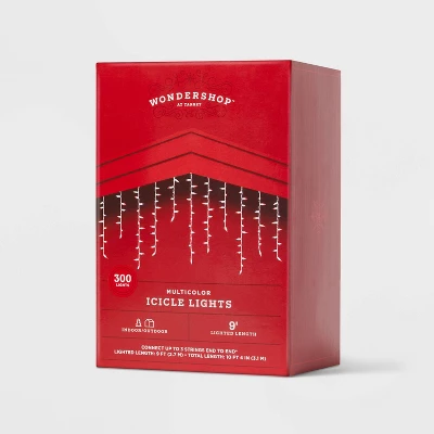 300ct Christmas High Density Icicle Lights Multicolor With White Wire - Wondershop™ 5 300ct Christmas High Density Icicle Lights Multicolor With White Wire - Wondershop™ - Image 3