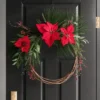 24" Poinsettia Flower And Vine Artificial Christmas Wreath Red - Wondershop™ -Wondershop GUEST 2334786f 6bb9 409e 89c1 4c5639830abb
