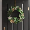 20" Magnolia Leaf With Pinecones Artificial Christmas Wreath Green/Gold - Wondershop™ -Wondershop GUEST 252ef466 d302 4fe5 be33 df2942b440c1