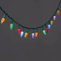 150ct LED C6 Faceted Christmas String Lights Spool With Green Wire - Wondershop™ -Wondershop GUEST 25a5cc7f ff6a 496d 8c92 3e7f4ca5a701