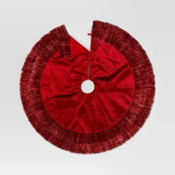 48" Christmas Tonal Tinsel Tree Skirt Red - Wondershop™ -Wondershop GUEST 28f8418d 0ea1 4e02 b99e f082ee9ce469