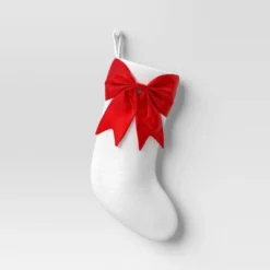 21" White Stocking With 3D Bow Decor - Wondershop™ 10 21" White Stocking With 3D Bow Decor - Wondershop™ -Wondershop GUEST 2e0a57a5 fba7 45de a5e2 d5a8d67f5c2e