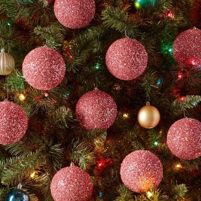 9pc Tinsel Ball Christmas Tree Ornament Set - Wondershop™ 3 9pc Tinsel Ball Christmas Tree Ornament Set - Wondershop™