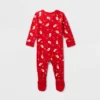 Baby Santa Print Ribbed Holiday Matching Family Footed Pajama - Wondershop™ Red -Wondershop GUEST 35c7b1b0 33e8 46f7 8103 1016271a9b4b