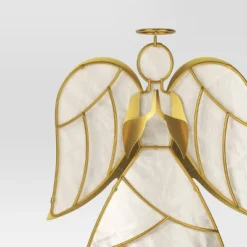 13.25" Pre-lit Angel Christmas Tree Topper Gold/White - Wondershop™ -Wondershop GUEST 36a4c567 ad1c 4eb6 aac5 7960f25b0003