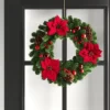 24" Decorated Pine And Poinsettia Flower Artificial Christmas Wreath - Wondershop™ -Wondershop GUEST 36eb7879 0e7d 46cc 9918 b9f3eac723b9