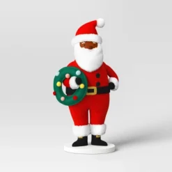 22" Fabric Santa Sculpture Holding Wreath - Wondershop™ Red/White -Wondershop GUEST 37597653 35cb 4d75 aed0 b085fa7c2499