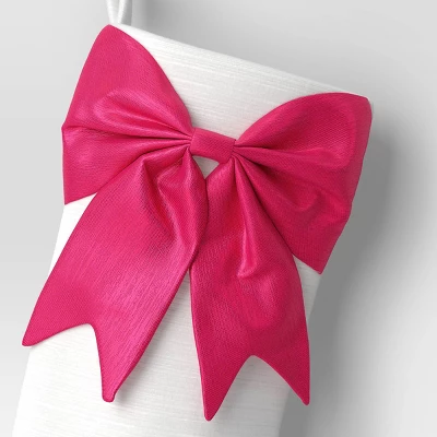 21" White Stocking With 3D Bow Decor - Wondershop™ 4 21" White Stocking With 3D Bow Decor - Wondershop™ - Image 2
