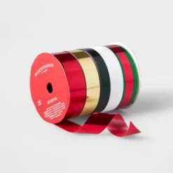 5 End Flat Christmas Ribbon 40' - Wondershop™ -Wondershop GUEST 46df1e84 7542 439a 97a3 5cca8302e487