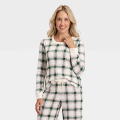 Women's Plaid Ribbed Long Sleeve Holiday Matching Family Pajama Shirt - Wondershop™ Cream 10 Women's Plaid Ribbed Long Sleeve Holiday Matching Family Pajama Shirt - Wondershop™ Cream -Wondershop GUEST 48696ace c01d 4c3a 9096 58f36ee8aae9