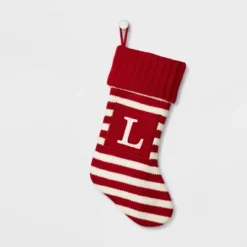 Knit Striped Monogram Christmas Stocking - Wondershop™ -Wondershop GUEST 4b10ec59 75f4 4ca8 9e11 db8959867118