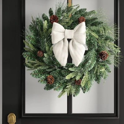 16" Christmas Jumbo Cable Knit Bow Decor White - Wondershop™ 3 16" Christmas Jumbo Cable Knit Bow Decor White - Wondershop™