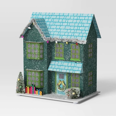 Christmas Glitter House Blue - Wondershop™ 4 Christmas Glitter House Blue - Wondershop™ - Image 2