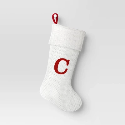 Knit Monogram Christmas Stocking White - Wondershop™ 7 Knit Monogram Christmas Stocking White - Wondershop™ - Image 5