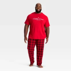 Men's "Cabin Crew" Short Sleeve Holiday Matching Family Pajama Shirt - Wondershop™ Red -Wondershop GUEST 51e34b7f 2ced 4976 83eb 1bd7dc9d397c