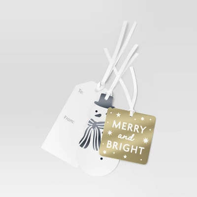 50ct Christmas Tie-On Gift Tags Gold/White/Silver - Wondershop™ 4 50ct Christmas Tie-On Gift Tags Gold/White/Silver - Wondershop™ - Image 2