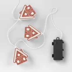 8ct LED Battery Operated Christmas Gingerbread Houses Novelty String Lights Warm White With Clear Wire - Wondershop™ -Wondershop GUEST 5d196f6d 1b3d 42c8 a982 527d8e1224dc