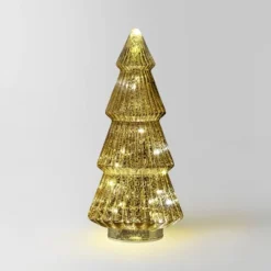 14.75" Battery Operated Lit Glass Christmas Tree Sculpture - Wondershop™ -Wondershop GUEST 60d09b4c e939 4bb4 a671 99300057def2