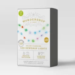 115ct LED High Density Dewdrop Christmas String Lights Color Changing With Silver Wire - Wondershop™ -Wondershop GUEST 621cd732 e7bb 4076 be87 f7f555776857