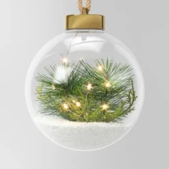 Battery Operated LED Globe With Faux Greenery Christmas Novelty Sculpture Light Warm White - Wondershop™ 9 Battery Operated LED Globe With Faux Greenery Christmas Novelty Sculpture Light Warm White - Wondershop™ -Wondershop GUEST 62c6e4d6 d0b3 413b a83e ea8f919a5aad