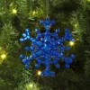 5" Christmas Blue Plastic Snowflake Ornament - Wondershop™