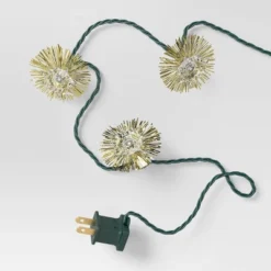20ct Christmas Tinsel Lights Gold With Warm White Lights With Green Wire - Wondershop™ -Wondershop GUEST 6486fa41 58f8 4962 88df f429af3d78e3