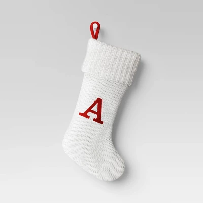 Knit Monogram Christmas Stocking White - Wondershop™ 5 Knit Monogram Christmas Stocking White - Wondershop™ - Image 3