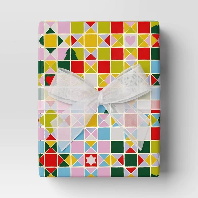 25 Sq Ft Christmas Humble Cheer Premium Red White Icon Stars Plaid - Wondershop™ 3 25 Sq Ft Christmas Humble Cheer Premium Red White Icon Stars Plaid - Wondershop™