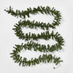 18' Pre-Lit Artificial Pine Bough Christmas Garland Green With Multicolor Lights - Wondershop™ -Wondershop GUEST 6e73184c 90b3 45ca bb04 3e477389b471