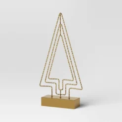 16.25" Battery Operated Lit Wire Christmas Tree Sculpture - Wondershop™ Gold -Wondershop GUEST 6fc2f920 3371 410b 8ce1 108c75befbf3