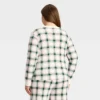 Women's Plaid Ribbed Long Sleeve Holiday Matching Family Pajama Shirt - Wondershop™ Cream -Wondershop GUEST 70ad8417 e7d0 4c80 9c4b 8d747d1d823a