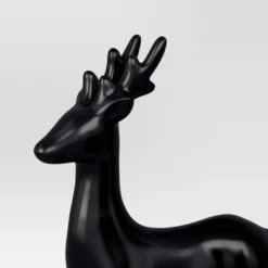 Ceramic Standing Deer Christmas Animal Figurine - Wondershop™ Black: Indoor Holiday Decor, 12" Tall -Wondershop GUEST 70be7d98 8dc7 4c5b 86ff e3a6ad5b4661