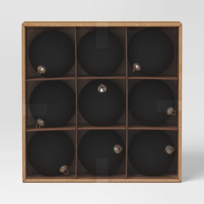 9ct 80mm Christmas Flocked Ball Ornament Set - Wondershop™ 4 9ct 80mm Christmas Flocked Ball Ornament Set - Wondershop™ - Image 2