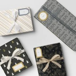 50ct Christmas Peel And Stick Gift Tags Metallic Gold/Silver - Wondershop™