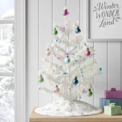 24" Christmas Unlit Tree Iridescent Tinsel - Wondershop™