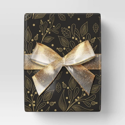 18' Christmas Modern Warmth Premium Ribbon Gold Glitter On Sheer - Wondershop™ 3 18' Christmas Modern Warmth Premium Ribbon Gold Glitter On Sheer - Wondershop™