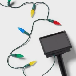 50ct Solar LED Faceted Christmas Indoor Outdoor String Lights With Green Wire - Wondershop™ -Wondershop GUEST 88f8c51e c2b6 42f8 b56c f28a40bbcf22