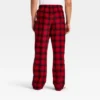 Men's Plaid Microfleece Holiday Matching Family Pajama Pants - Wondershop™ Red/Black