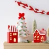 12" Lit Ceramic White Christmas Tree With Red Bow - Wondershop™