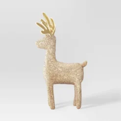 18" Sequined Fabric Deer Animal Sculpture - Wondershop™ Gold -Wondershop GUEST 9482d59d ee38 4944 a5c1 8f118a9f791d