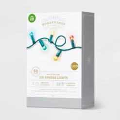 50ct LED Smooth Sphere Christmas String Lights With Green Wire - Wondershop™ -Wondershop GUEST 9cf57525 1521 4fb3 919a d81fb2c090cb