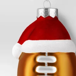 Christmas Glass Football With Santa Hat Ornament - Wondershop™ 5 Christmas Glass Football With Santa Hat Ornament - Wondershop™ -Wondershop GUEST a30bccba a93d 43f3 aef3 bc8dc7895cc4