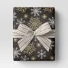 30” 25 Sq Ft Christmas Roll Wrap Gold/White Snowflakes On Black - Wondershop™ -Wondershop GUEST a7239f90 d4d4 427a b69b 1e119e40647c
