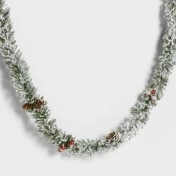 30ct LED Dewdrop With Flocked Greenery Christmas Indoor Novelty String Lights Warm White With Silver Wire - Wondershop™ -Wondershop GUEST a7cd786e ac49 4828 a61d 6f6e6eac73ec