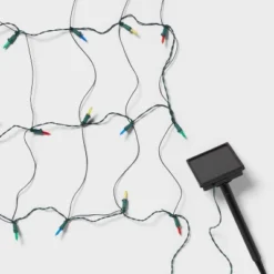 3'x4' 50ct Solar LED Christmas Net Lights With Green Wire - Wondershop™ -Wondershop GUEST a84aa275 7559 401f be39 662c125dbb5b